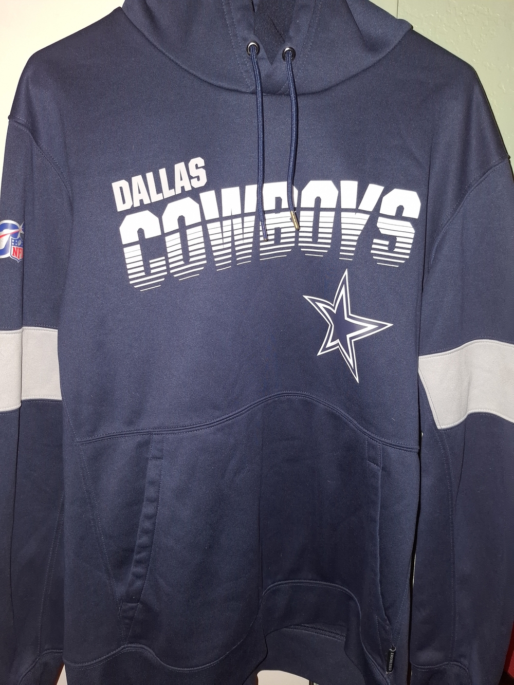 NFL Dallas Cowboys Navy and White Pullover Hoodie